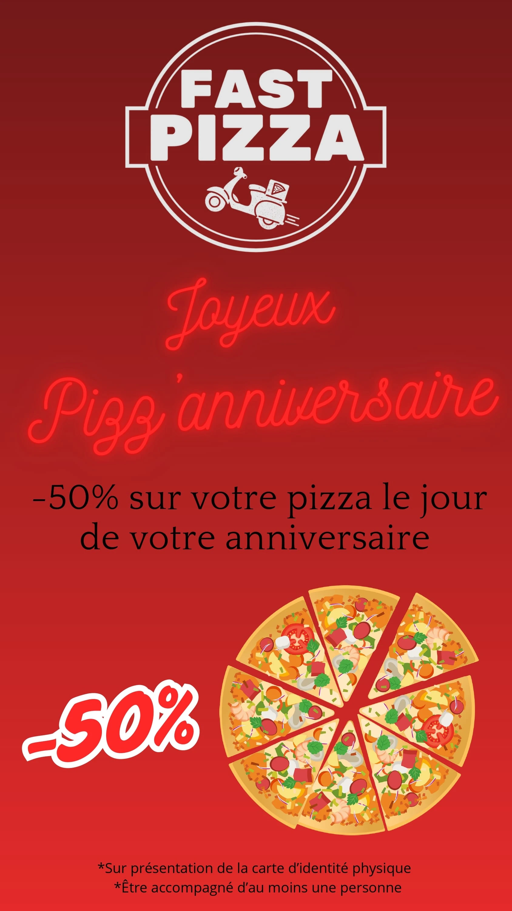 Fêtez votre anniversaire chez Fast Pizza